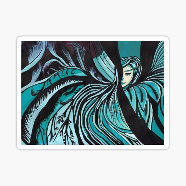 Item preview, Turquoise Mystery of the Jungle - Abstract Fantasy Art in Turquoise Tones designed and sold by LAPEREPERE.