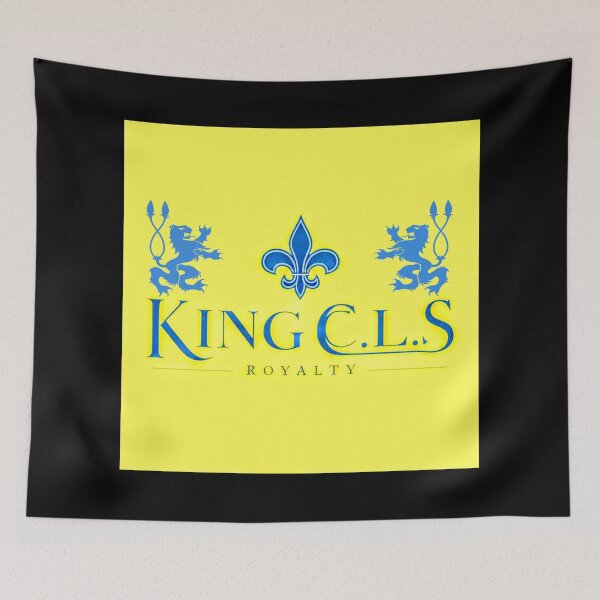 Item preview, King C.L.S Royalty Double Lion Fleur De Lis | Banana Yellow | Royal Blue | Light Royal Blue  designed and sold by Kingcls.