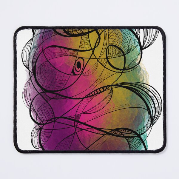 Item preview, Entangled Harmony – Abstract Line & Color Fusion designed and sold by graceirisart.