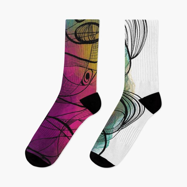 Item preview, Entangled Harmony – Abstract Line & Color Fusion designed and sold by graceirisart.