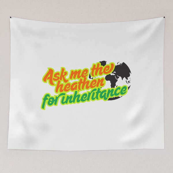 Item preview, Ask me the heathen for inheritance, derived from Psalm 2:8 designed and sold by Faithloveshop.