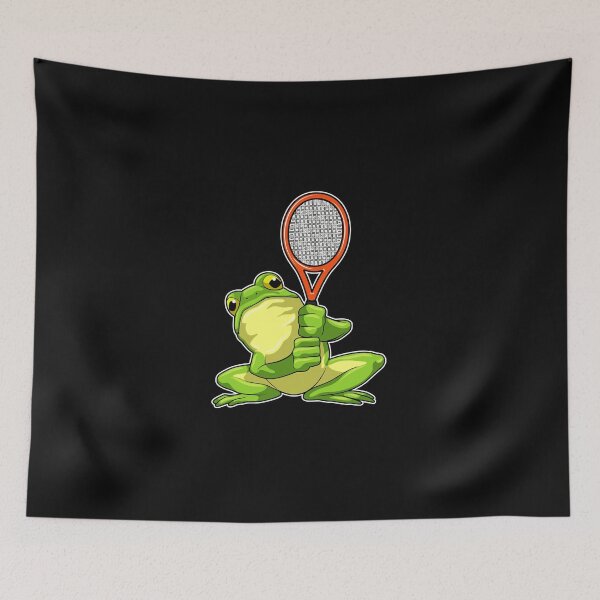 Item preview, Frog At Tennis With Tennis Racket designed and sold by miaa-artistshop.