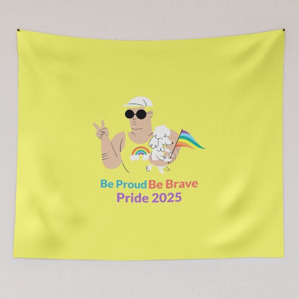 Item preview, Be Proud Be Brave Pride 2025 designed and sold by CrowCottage51.