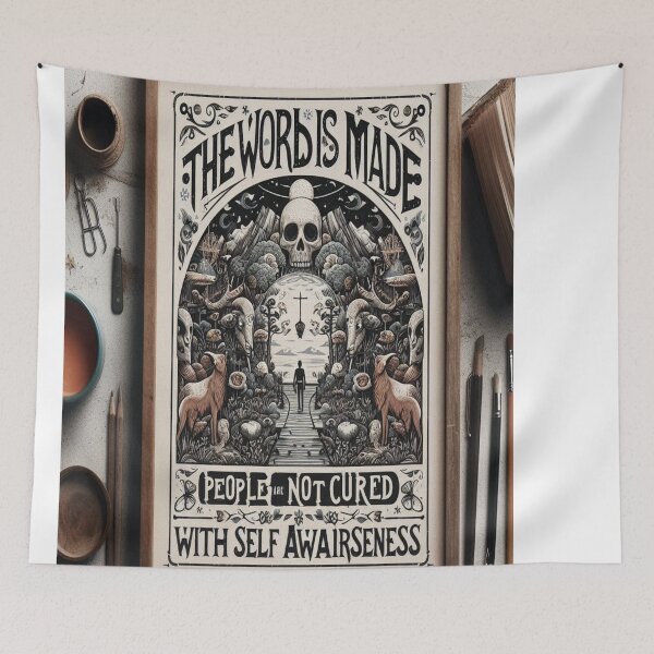 Item preview, The World Is Made Up Of Peoples Not Cursed With Self Awareness designed and sold by MajesticPx.