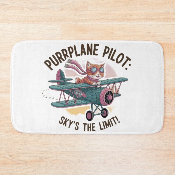 Item preview, Purrplane Pilot: Sky’s the Limit! | Adventure Cat Aviation Design designed and sold by bannzy.