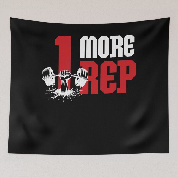 Item preview, One More Rep Fitness Motivational Gym Humor designed and sold by smartrocket.