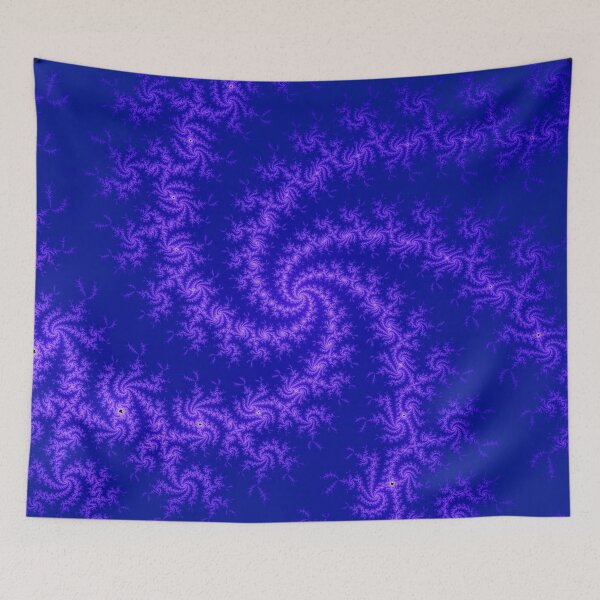 Item preview, Fractal Mandelbrot Spiral Galaxy Blue Purple designed and sold by Eclectry.