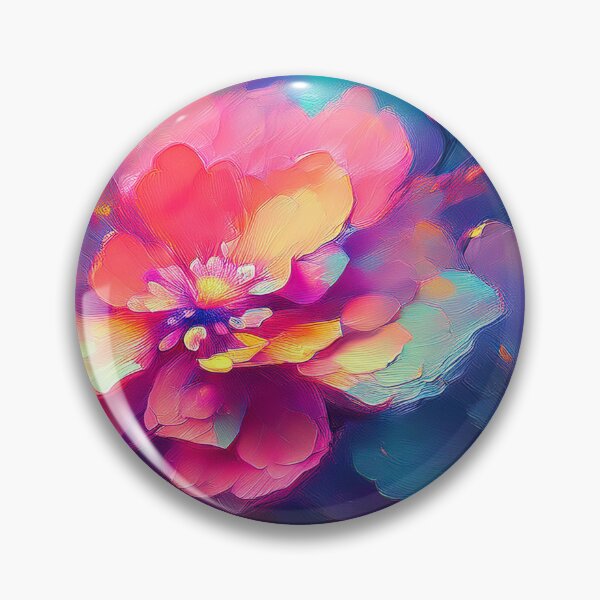 Artikelvorschau, PINK FLORAL Muster Pastell Ölgemälde, botanische, Natur-Design in lebendigen Pastellfarben, Ölfarbe Kleckse und Pinselstriche entworfen und verkauft von navitalidesign.