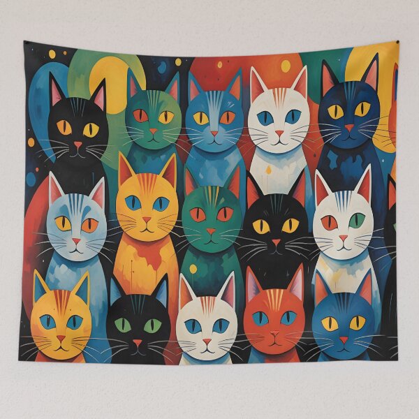 Item preview, Surreal Cat Pattern designed and sold by artedamensagem.