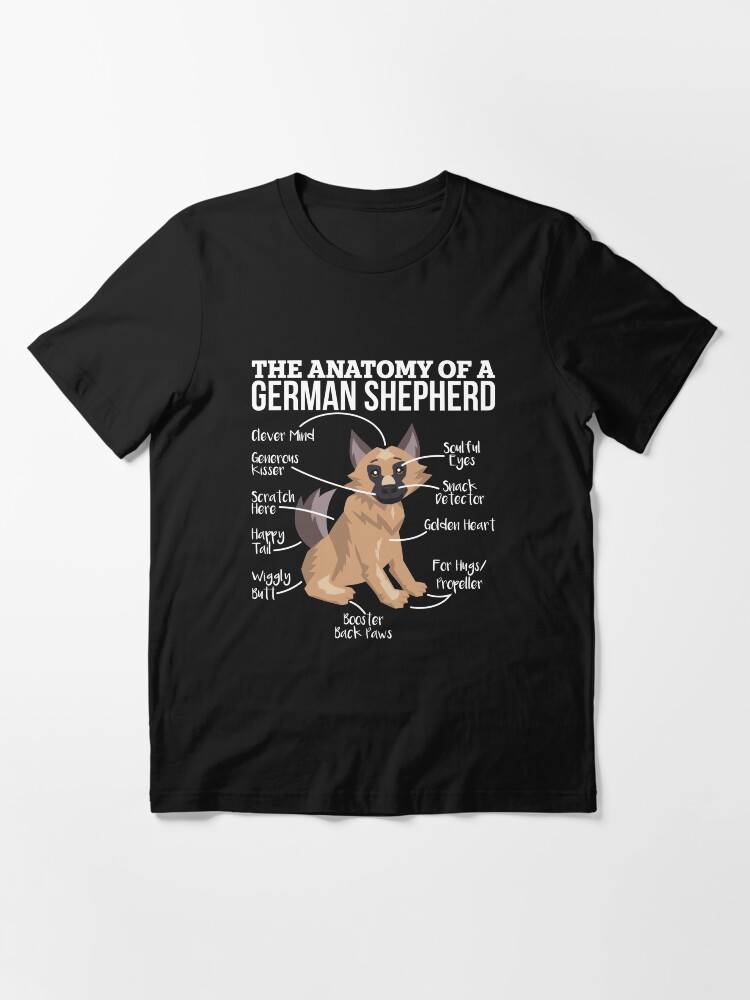 Alternate view of Anatomy Of A German Shepherd - Funny Dog Lover Gift Essential T-Shirt