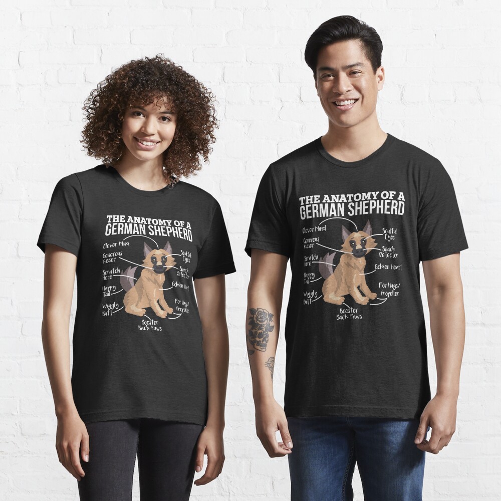 Anatomy Of A German Shepherd - Funny Dog Lover Gift Essential T-Shirt
