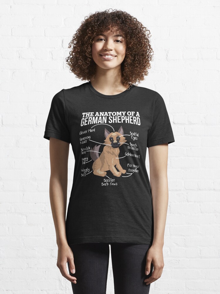 Alternate view of Anatomy Of A German Shepherd - Funny Dog Lover Gift Essential T-Shirt