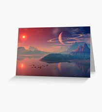 Worlds of Alienvisitor Greeting Card