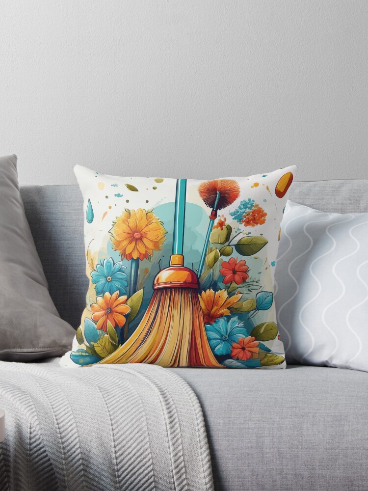 Thumbnail 1 of 4, Pillow, Freshen Up Your Space, Renew Your Mind designed and sold by bb-15artstudio.