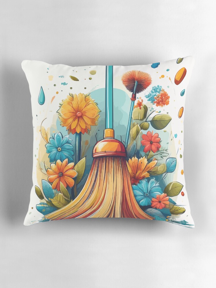 Thumbnail 3 of 4, Pillow, Freshen Up Your Space, Renew Your Mind designed and sold by bb-15artstudio.