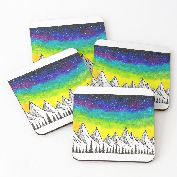 Item preview, Colorful sky with mountain and trees designed and sold by TigerArtStudio.