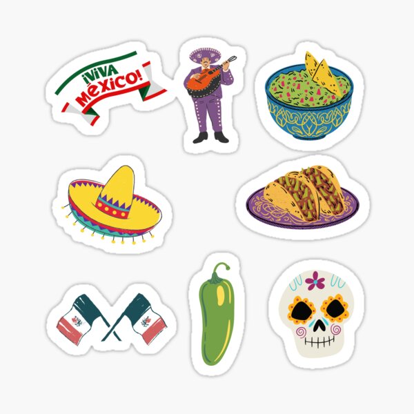 Item preview, Mexico Sticker Pack - Travel Stickers, Mexican Culture, Vibrant Designs designed and sold by EVIESDREAMLANDS.