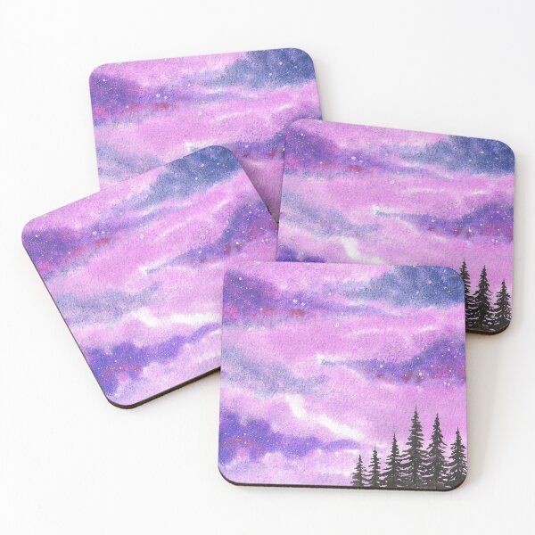 Item preview, Pink sky and the trees designed and sold by TigerArtStudio.