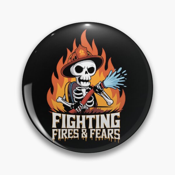 Item preview, Firefighter Skeleton Fighting Fires and Fears designed and sold by Taans-Creation.