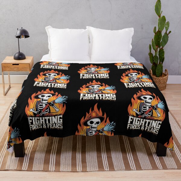 Item preview, Firefighter Skeleton Fighting Fires and Fears designed and sold by Taans-Creation.