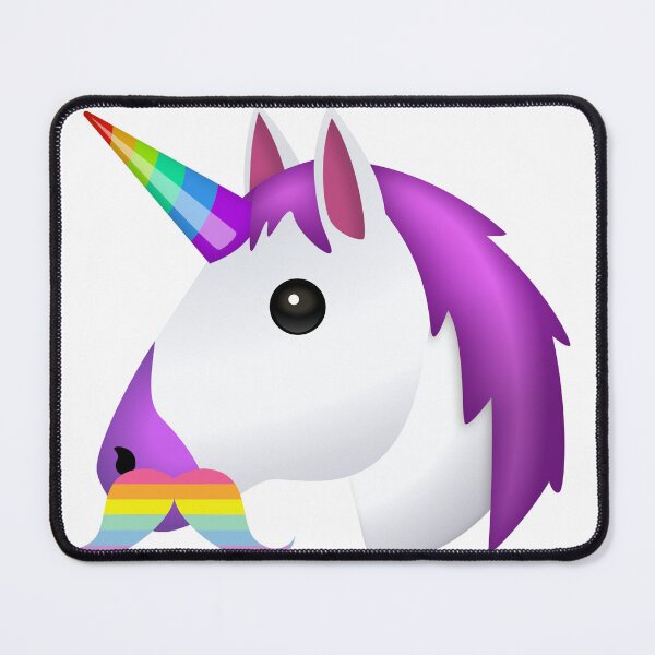 Item preview, Funny Emoji Sticker Unicorn Mustache Emoji Funny and Cute Expression Design for Emoji Enthusiasts designed and sold by myfavoritesm4.