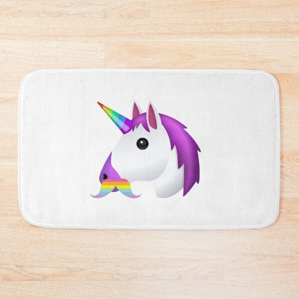 Item preview, Funny Emoji Sticker Unicorn Mustache Emoji Funny and Cute Expression Design for Emoji Enthusiasts designed and sold by myfavoritesm4.