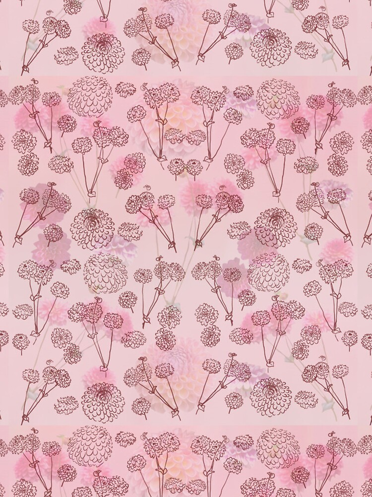 Thumbnail 4 of 4, iPhone Case, Dahlia Floral Illustration Blush Hues designed and sold by jaidallynrose.
