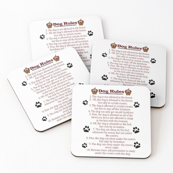 Item preview, DOG RULES Humans respecet designed and sold by ArtPixs.