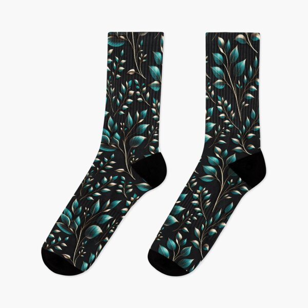 Item preview, Botanical Elegance –  Teal Vine & Leaves Design designed and sold by Juliette Ozkalfayan.