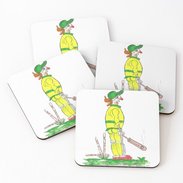 Item preview, Cricketer Being Bowled designed and sold by Lisa-Murphy-Art.
