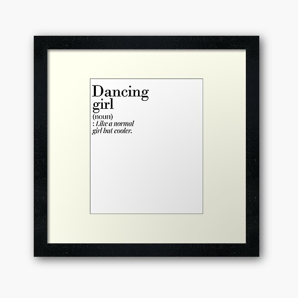 Vista previa del artículo con la obra «Definición de bailarina - Amante del baile divertido», diseñado y vendido por Watsonarts.
