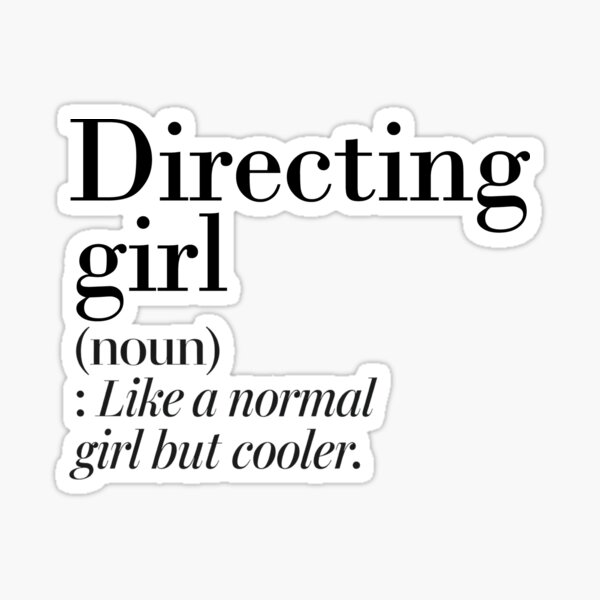Vista previa del artículo con la obra «Definición de chica directora - Amante de la dirección divertida», diseñado y vendido por Watsonarts.