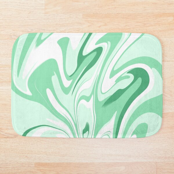 Item preview, Remolinos abstractos jaspeados en verde, verde claro y blanco designed and sold by JulzPink.