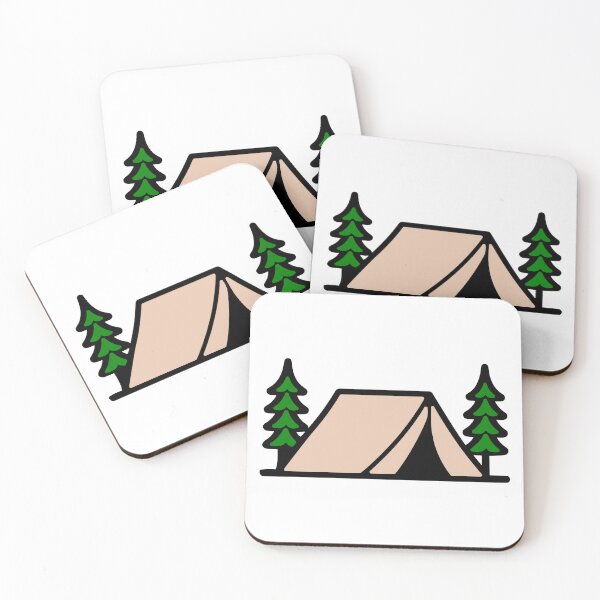 Item preview, Camping Tent with Pine Trees designed and sold by theartfulaspie.
