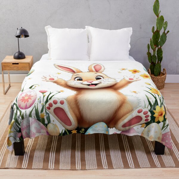 Item preview, Joyful Easter Bunny with Colorful Eggs – Adorable Spring Art designed and sold by jglobal360.