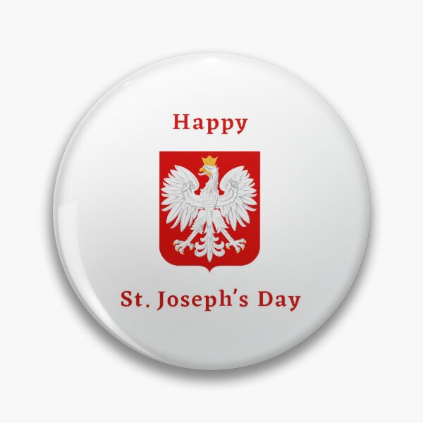 Item preview, Happy Saint Joseph's Day - Polish Eagle on Crest designed and sold by ShirleyWyant.