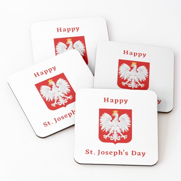 Item preview, Happy Saint Joseph's Day - Polish Eagle on Crest designed and sold by ShirleyWyant.
