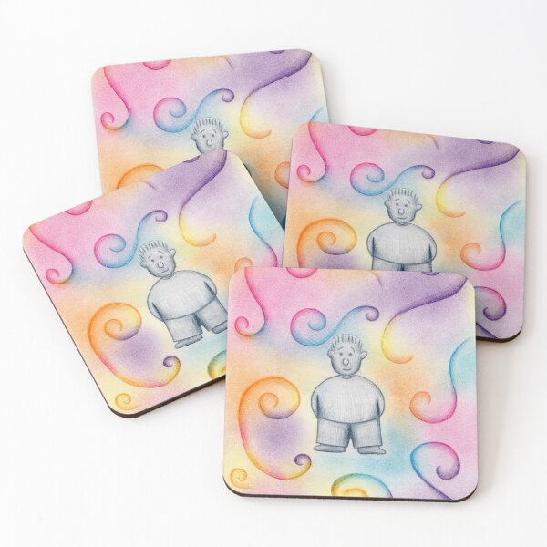 Item preview, rainbow swirls and a confused man  designed and sold by DingbatDesigns.