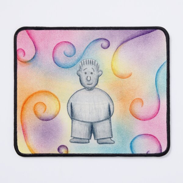 Item preview, rainbow swirls and a confused man  designed and sold by DingbatDesigns.