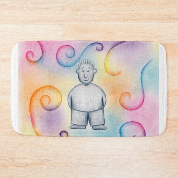 Item preview, rainbow swirls and a confused man  designed and sold by DingbatDesigns.