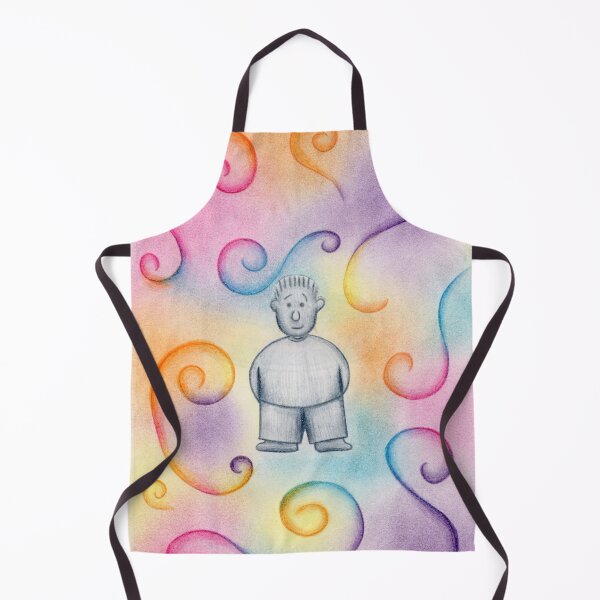 Item preview, rainbow swirls and a confused man  designed and sold by DingbatDesigns.