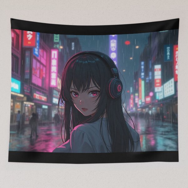 Item preview, Phonk Beats and Cyberpunk Streets Girl designed and sold by brendanre.