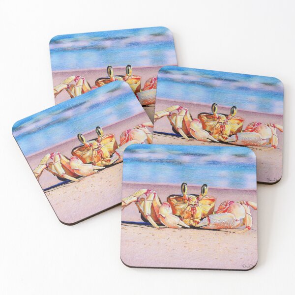 Item preview, Cheeky crab on the beach designed and sold by DingbatDesigns.