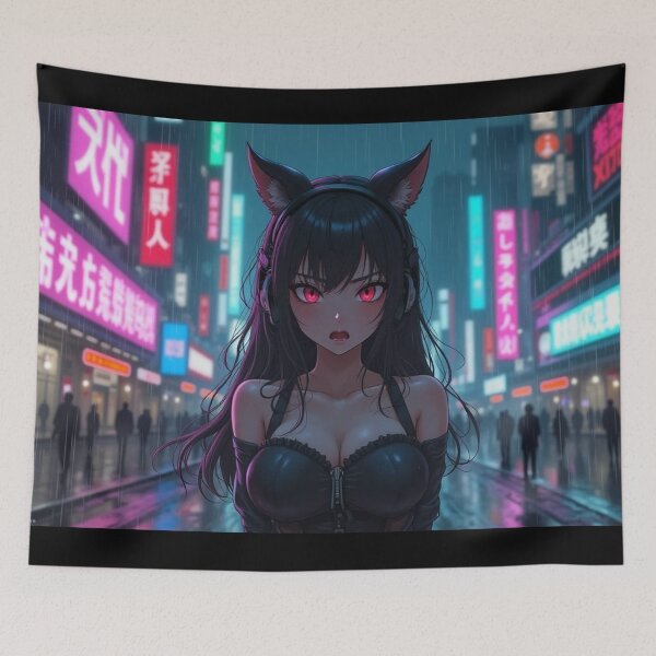 Item preview, Phonk Beats and Cyberpunk Streets Girl designed and sold by brendanre.