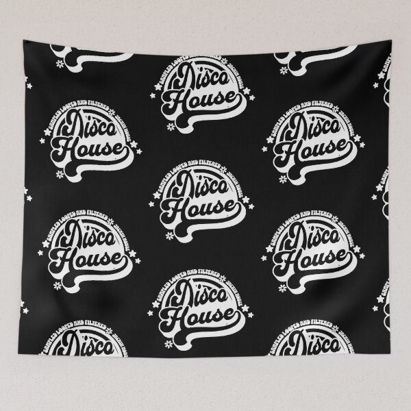Item preview, DISCO HOUSE  - Retro Rainbow (White)  designed and sold by Discothreadz.