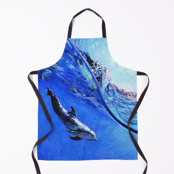 Item preview, delfín en una ola azul designed and sold by DingbatDesigns.