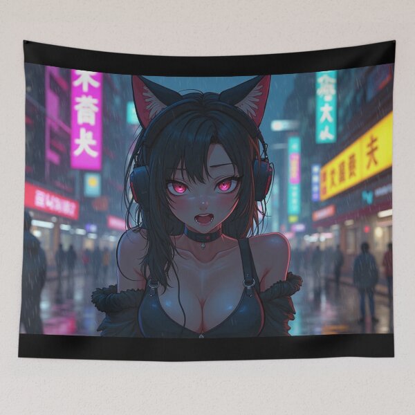 Item preview, Phonk Beats and Cyberpunk Streets Girl designed and sold by brendanre.