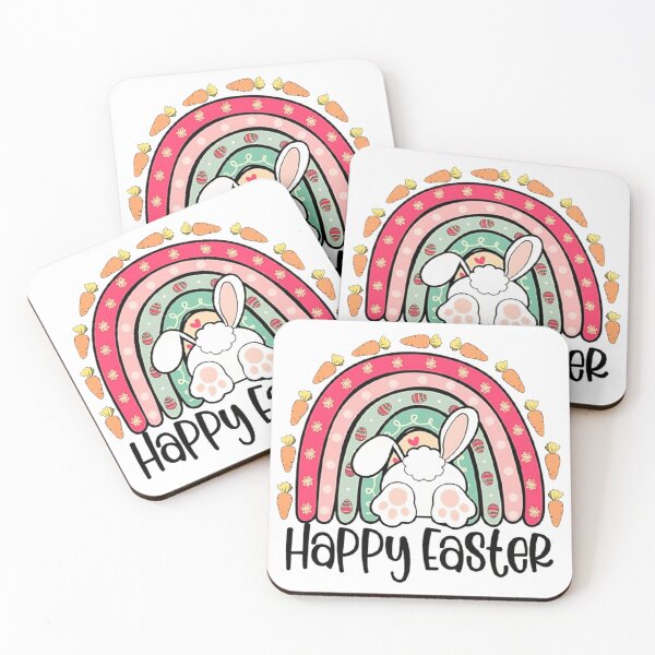 Item preview, Happy Easter - Vibrant Rainbow and Bunny designed and sold by Vicky021.