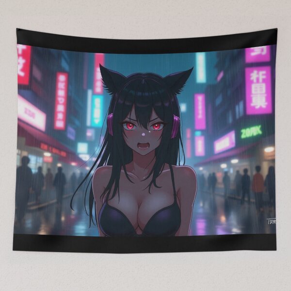 Item preview, Phonk Beats and Cyberpunk Streets Girl designed and sold by brendanre.