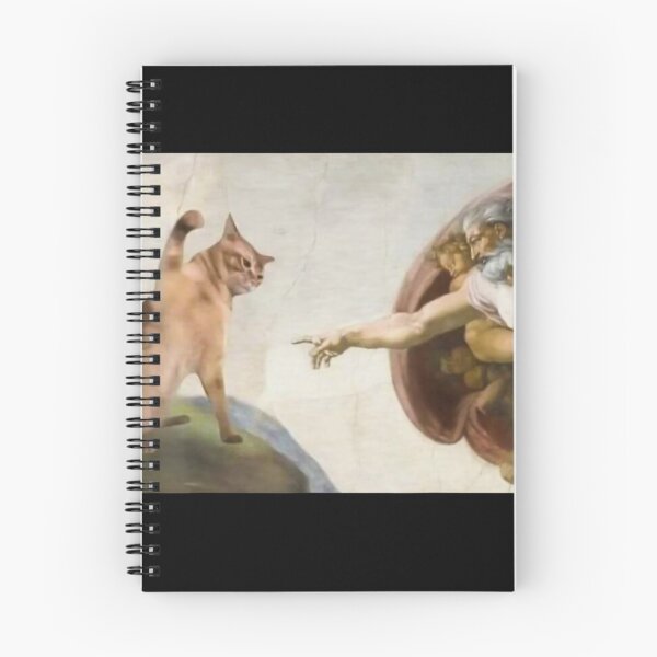 Item preview, Funny Cat God Creation of Adam Meme Michelangelo Jesus Art Graphic designed and sold by Damcoc.